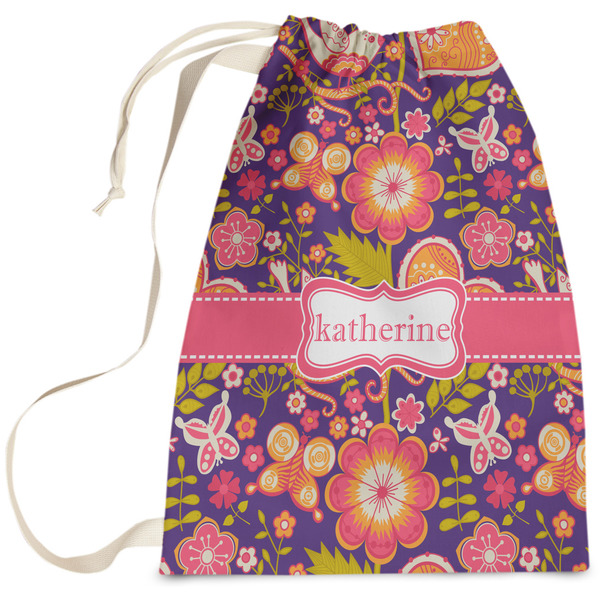 Custom Birds & Hearts Laundry Bag - Large (Personalized)