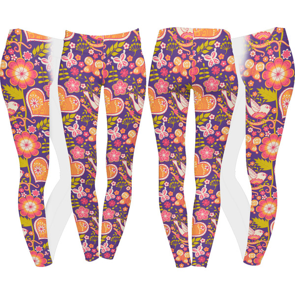 Birds & Hearts Leggings Turn Around - Apvl