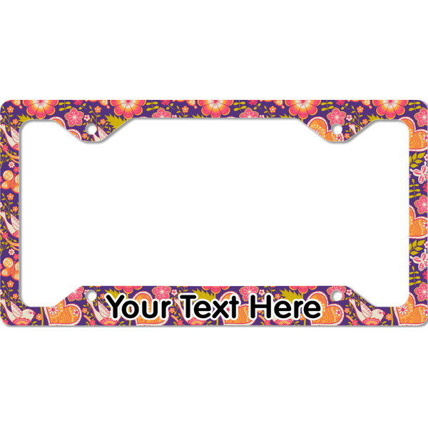 Birds & Hearts License Plate Frame - Style C