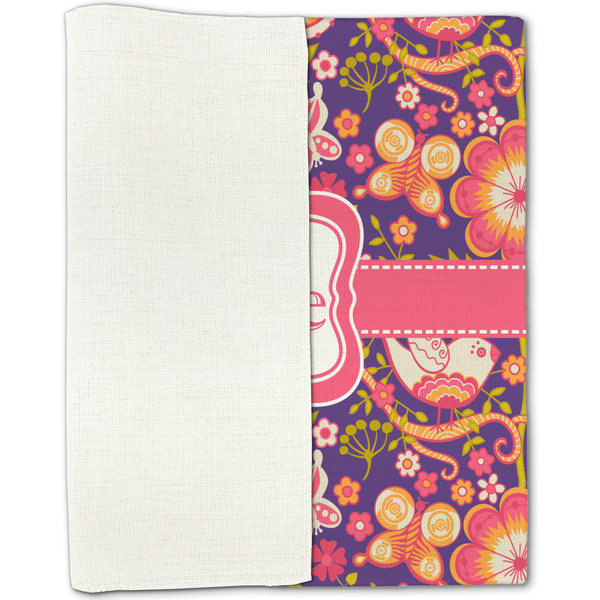 Birds & Hearts Linen Placemat - Folded Half