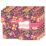 Birds & Hearts Linen Placemat w/ Name or Text