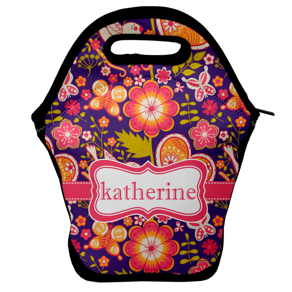 Custom Birds & Hearts Lunch Bag w/ Name or Text