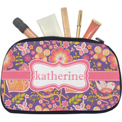 Birds & Hearts Makeup / Cosmetic Bag - Medium (Personalized)