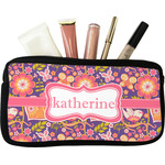 Birds & Hearts Makeup / Cosmetic Bag - Small (Personalized)