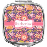Birds & Hearts Compact Makeup Mirror (Personalized)