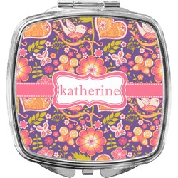 Birds & Hearts Compact Makeup Mirror (Personalized)