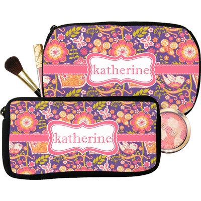 Birds & Hearts Makeup / Cosmetic Bag (Personalized)