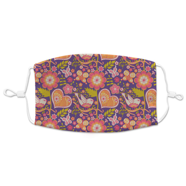 Custom Birds & Hearts Adult Cloth Face Mask - XLarge