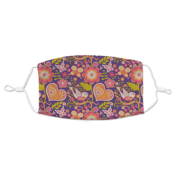 Custom Birds & Hearts Adult Cloth Face Mask - Standard