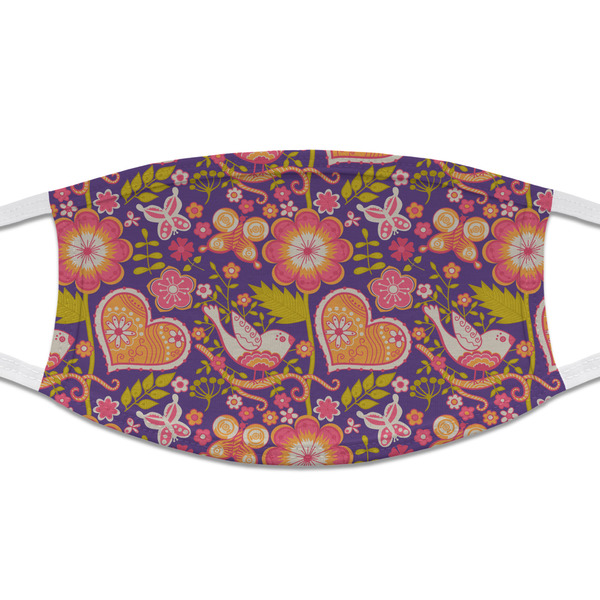 Custom Birds & Hearts Cloth Face Mask (T-Shirt Fabric)