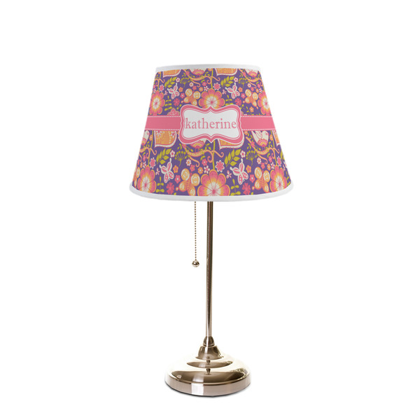Birds & Hearts Poly Film Empire Lampshade - On Stand