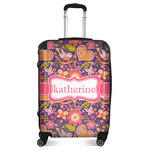Birds & Hearts Suitcase - 24" Medium - Checked (Personalized)