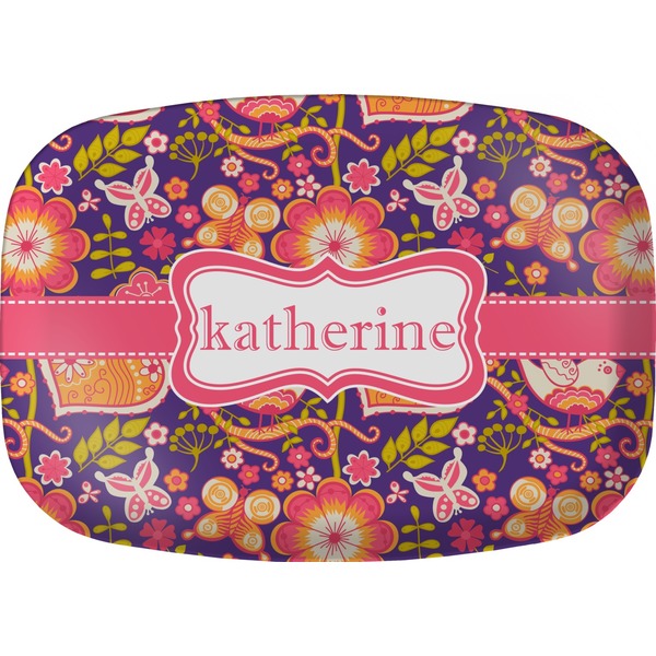 Custom Birds & Hearts Melamine Platter (Personalized)