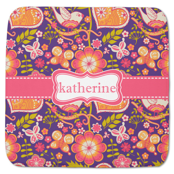 Custom Birds & Hearts Memory Foam Bath Mat - 48"x48" (Personalized)