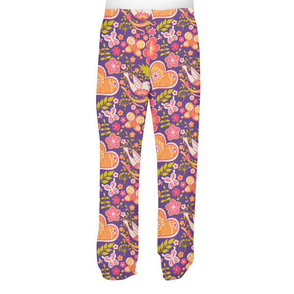 Birds & Hearts Men's Pjs Back - on model