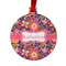 Birds & Hearts Metal Ball Ornament - Double Sided w/ Name or Text