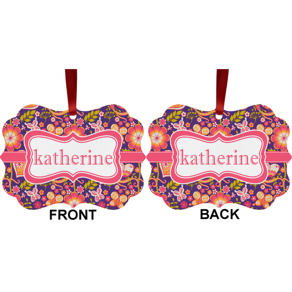 Birds & Hearts Metal Benilux Ornament - Front and Back (APPROVAL)