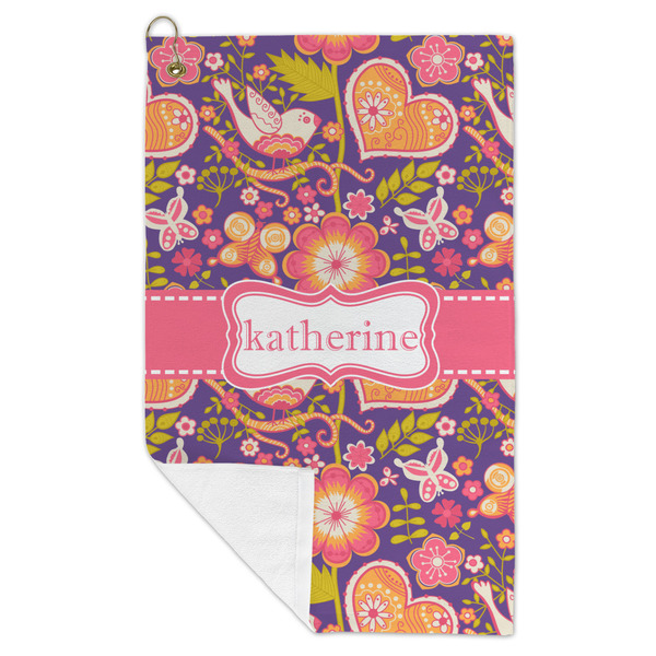 Birds & Hearts Microfiber Golf Towels - FOLD