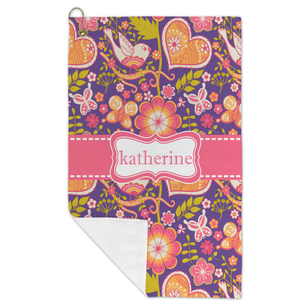 Birds & Hearts Microfiber Golf Towels - FOLD