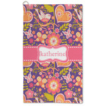 Birds & Hearts Microfiber Golf Towel (Personalized)