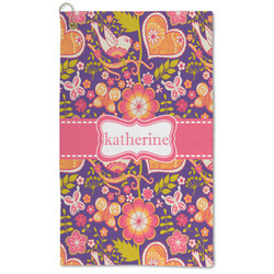 Birds & Hearts Microfiber Golf Towel (Personalized)