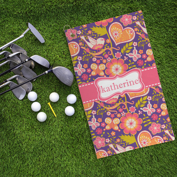 Birds & Hearts Microfiber Golf Towels - LIFESTYLE