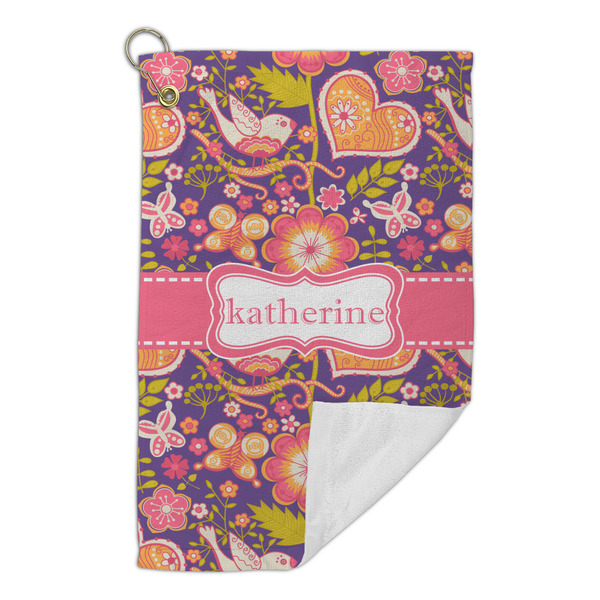 Birds & Hearts Microfiber Golf Towels Small - FRONT FOLDED