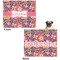 Birds & Hearts Microfleece Dog Blanket - Large- Front & Back