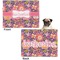 Birds & Hearts Microfleece Dog Blanket - Regular - Front & Back