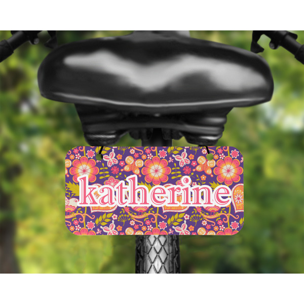 Birds & Hearts Mini License Plate on Bicycle - LIFESTYLE Two holes