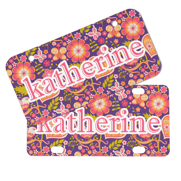 Birds & Hearts Mini License Plates - MAIN (4 and 2 Holes)