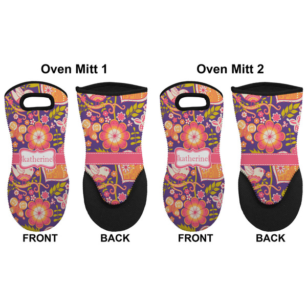 Birds & Hearts Neoprene Oven Mitt - Set of 2 - Approval