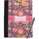 Birds & Hearts Notebook Padfolio - Large w/ Name or Text