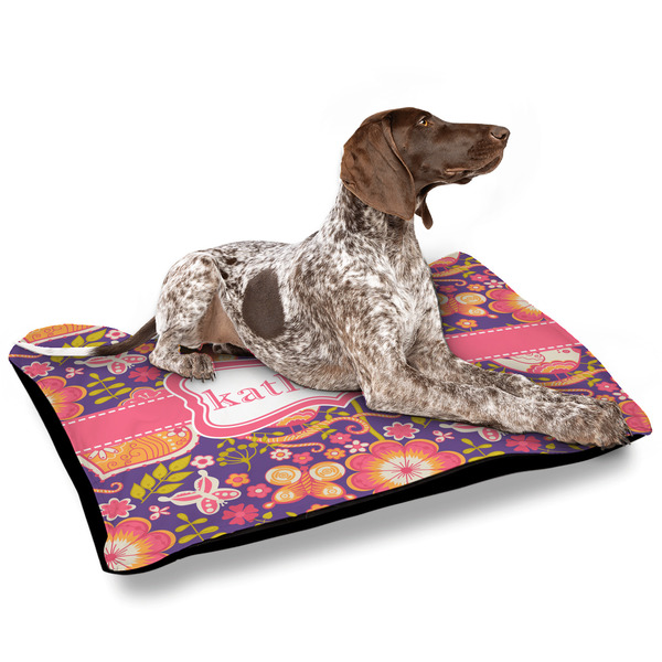 Birds & Hearts Outdoor Dog Beds - Large - IN CONTEXT
