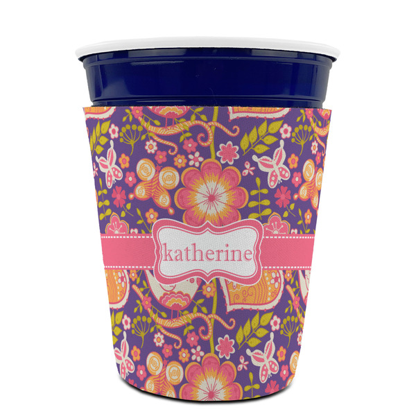 Birds & Hearts Party Cup Sleeves - without bottom - FRONT (on cup)