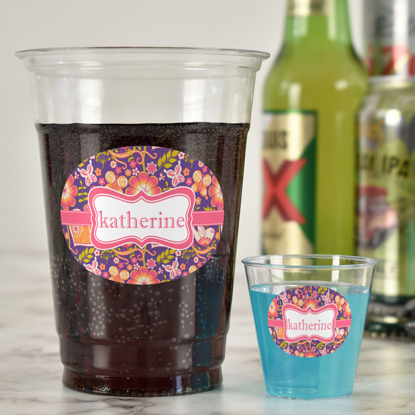 Birds & Hearts Party Cups - 16oz - In Context