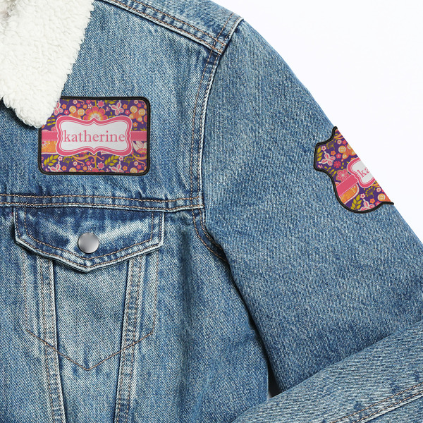 Birds & Hearts Patches Lifestyle Jean Jacket Detail