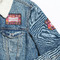 Birds & Hearts Patches Lifestyle Jean Jacket Detail