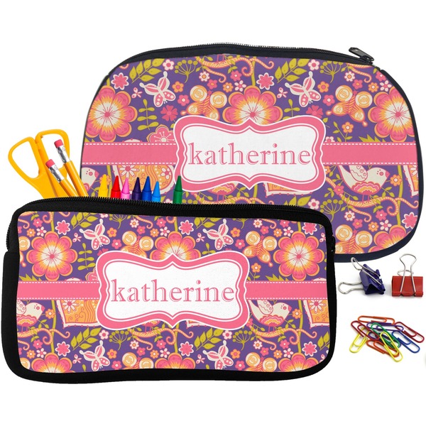 Birds & Hearts Pencil / School Supplies Bags Small and Medium