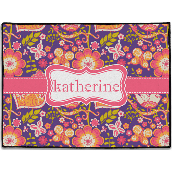 Custom Birds & Hearts Door Mat (Personalized)