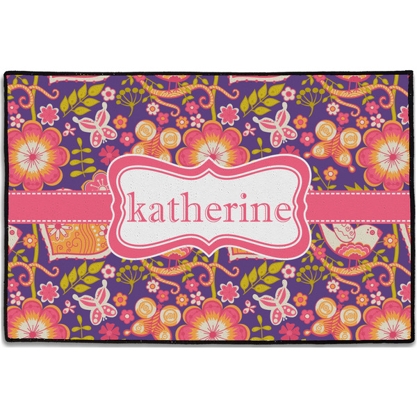 Birds & Hearts Personalized Door Mat - 36x24 (APPROVAL)