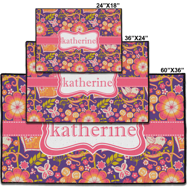 Birds & Hearts Personalized Door Mat - Group Parent IMF