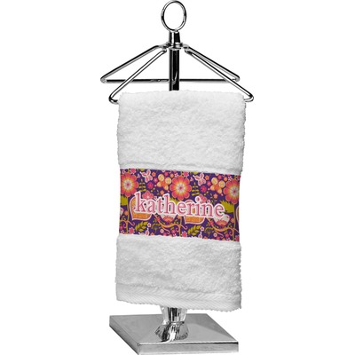 Birds & Hearts Cotton Finger Tip Towel (Personalized)