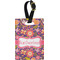 Birds & Hearts Plastic Luggage Tag - Rectangular w/ Name or Text
