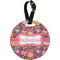 Birds & Hearts Personalized Round Luggage Tag