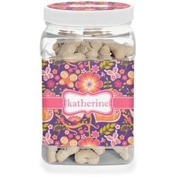 Birds & Hearts Dog Treat Jar (Personalized)