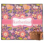Birds & Hearts Outdoor Picnic Blanket (Personalized)
