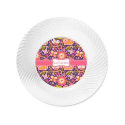 Birds & Hearts Plastic Party Appetizer & Dessert Plates - 6" (Personalized)