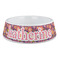 Birds & Hearts Plastic Dog Bowl - Large (Personalized)