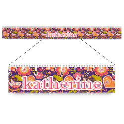 Birds & Hearts Plastic Ruler - 12" (Personalized)